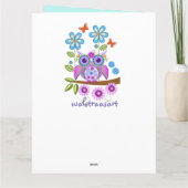 Niedlicher Goldfisch und Kuchentext Geburtstag Karte (Rückseite)