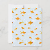 Niedlicher Goldfish Schwimmen im Wasser Individuel Dankeskarte (Rückseite)