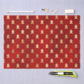 Niedlicher Goldgingerbrot Seidenpapier (Handwerk)