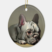 Niedlicher Goldhund Keramik Ornament (Links)