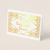 Niedlicher Goldlehrer-Wertungstag Vielen Dank Folienkarte (Vorderseite)