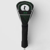 Niedlicher Golf Caddy Quote Custom Monogram Black Golf Headcover (Vorderseite)