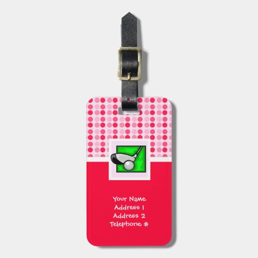 Niedlicher Golf Gepäckanhänger (Vorderseite vertikal)