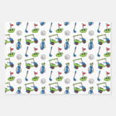 Niedlicher Golf Geschenkpapier Set (Vorderseite 2)
