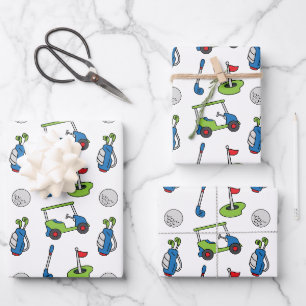 Niedlicher Golf Geschenkpapier Set