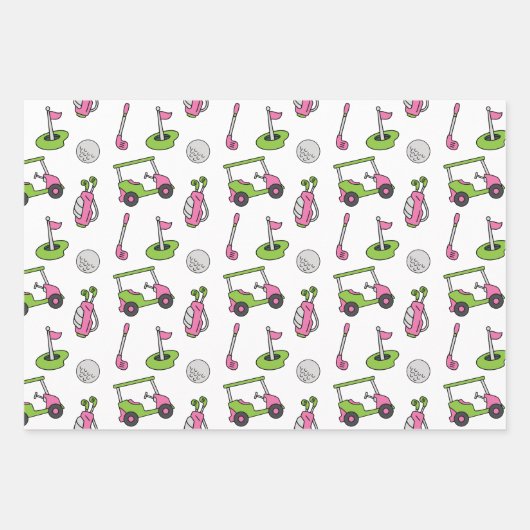 Niedlicher Golf Geschenkpapier Set (Vorderseite 3)