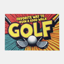 Niedlicher Golf-Lieblings-Weg zu einem guten Spazi Fußmatte