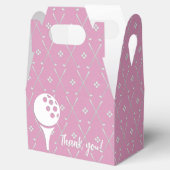Niedlicher Golfball Danke Pink Geschenkschachtel (Geöffnet)