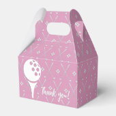 Niedlicher Golfball Danke Pink Geschenkschachtel (Vorderseite)