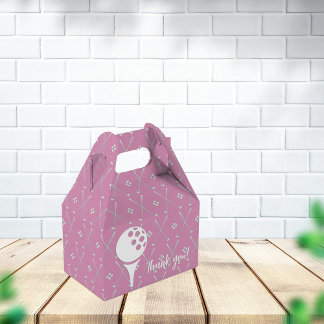 Niedlicher Golfball Danke Pink Geschenkschachtel