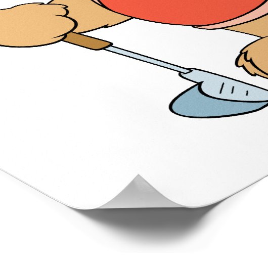 Niedlicher Golfbär Poster (Ecke)