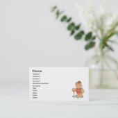 Niedlicher Golfbär Visitenkarte (Stehend Vorderseite)