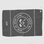 Niedlicher Golfer Spaß Golf Eisen Sportausrüstung  Golfhandtuch (Horizontal)