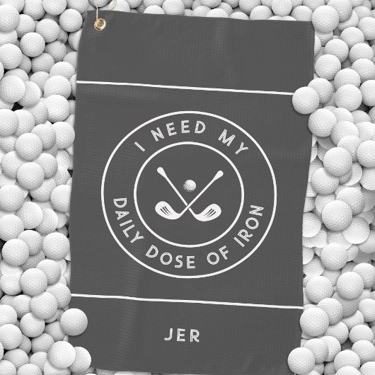 Niedlicher Golfer Spaß Golf Eisen Sportausrüstung  Golfhandtuch