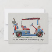 Niedlicher Golfplatz Einladung (Vorderseite)