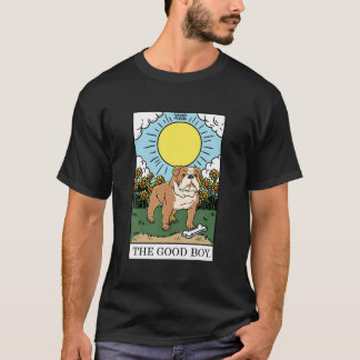 Niedlicher "Good Boy Bulldog Aesthetic Tarot Card  T-Shirt