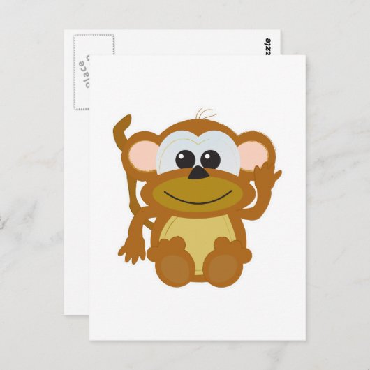 Niedlicher Goofkins-Affe Postkarte (Vorne/Hinten)