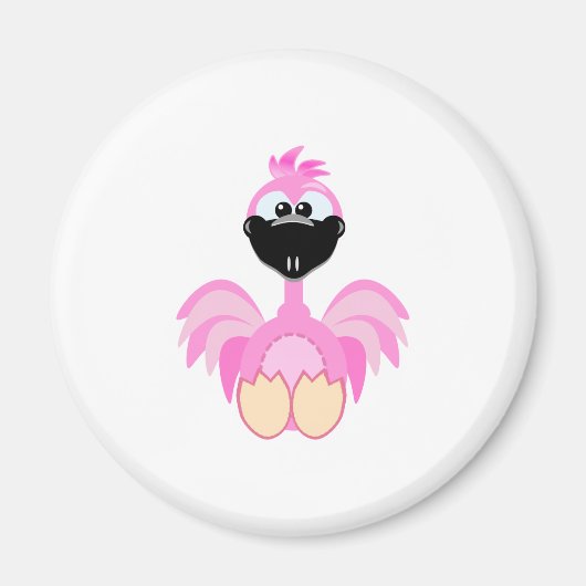 Niedlicher Goofkins-Flamingo Magnet (Vorne)