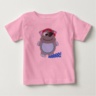 Niedlicher Goofkins Nilpferd Pirat Baby T-shirt