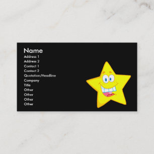 niedlicher goofy star Cartoon Visitenkarte