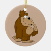 Niedlicher Gorilla Keramikornament (Vorne)