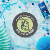 Niedlicher Gorilla personalisierter Cartoon Geburt Pappteller (Party)