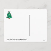 Niedlicher gotischer Weihnachtsbaum Feiertagspostkarte (Rückseite)