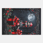 Niedlicher gotischer Weihnachtself. Geschenkpapier Set (Vorderseite 2)