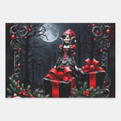 Niedlicher gotischer Weihnachtself. Geschenkpapier Set (Vorderseite)