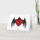 Niedlicher gotischer winged Vampireherz-jeder Karte (Rückseite)