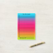 Niedlicher Gradient| Blau bis rosa bis grün Post-it Klebezettel (Auf Schreibtisch)