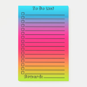 Niedlicher Gradient Blau bis rosa bis grün Post-it Klebezettel