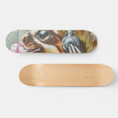 Niedlicher Graffiti-KopfhörerSloth DJ Skateboard (Horizontal)