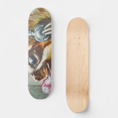 Niedlicher Graffiti-KopfhörerSloth DJ Skateboard (Vorderseite)