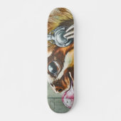 Niedlicher Graffiti-KopfhörerSloth DJ Skateboard (Vorne)