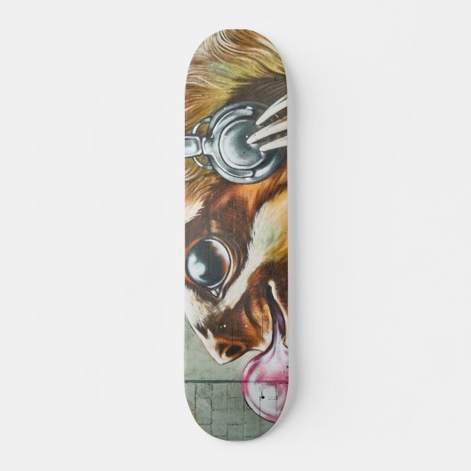 Niedlicher Graffiti-KopfhörerSloth DJ Skateboard (Vorne)