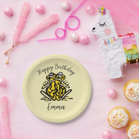 Niedlicher grafischer FROG - Party tierisch - wild Pappteller (Party)