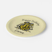 Niedlicher grafischer FROG - Party tierisch - wild Pappteller (Schrägansicht)