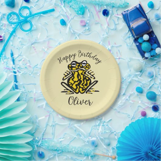 Niedlicher grafischer FROG - Party tierisch - wild Pappteller (Party)