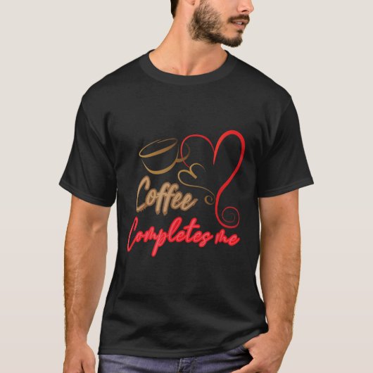 Niedlicher Grafischer Herzkreislauf für Kaffeelieb T-Shirt (Vorderseite)