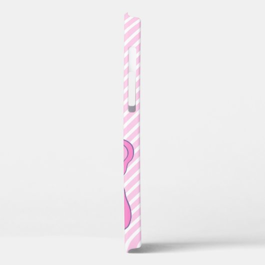 Niedlicher grafischer Süßigkeitsstreifen des rosa Case-Mate iPhone Hülle (Rückseite / Links)