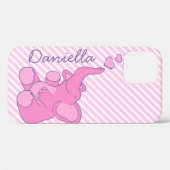 Niedlicher grafischer Süßigkeitsstreifen des rosa Case-Mate iPhone Hülle (Rückseite (Horizontal))