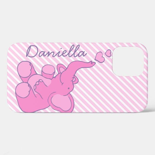 Niedlicher grafischer Süßigkeitsstreifen des rosa Case-Mate iPhone Hülle (Rückseite (Horizontal))