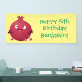 Niedlicher Granatapfelfruchtiger Cartoon Banner (Messe)