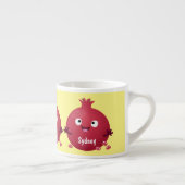 Niedlicher Granatapfelfruchtiger Cartoon Espressotasse (Rechts)