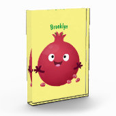 Niedlicher Granatapfelfruchtiger Cartoon Fotoblock (Links)