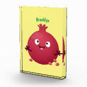 Niedlicher Granatapfelfruchtiger Cartoon Fotoblock (Rechts)