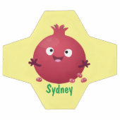 Niedlicher Granatapfelfruchtiger Cartoon Fußball (Flach)