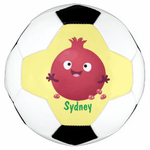 Niedlicher Granatapfelfruchtiger Cartoon Fußball