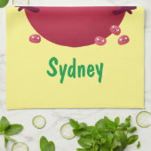 Niedlicher Granatapfelfruchtiger Cartoon Geschirrtuch (Gefaltet)